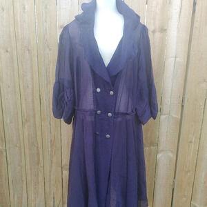 Design Today's Women Jacket Size 2XL Purple Big Collar